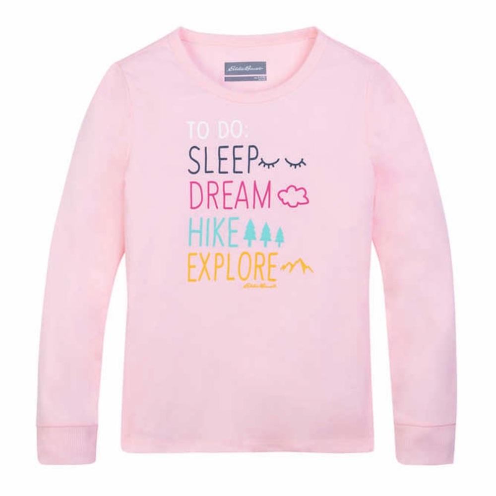 New Eddie Bauer Girls Adventure Awaits 4 Pcs Pajama Set Pink Multi Sz XS (5/6) - Picture 2 of 8